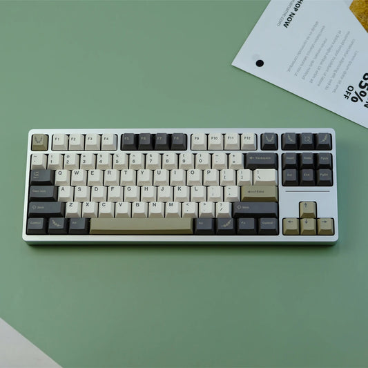 129 toetsen keycap set olijfgroen