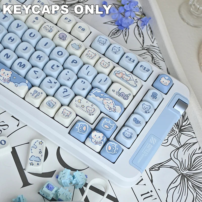 Ice Cream Puppy Keycaps Set