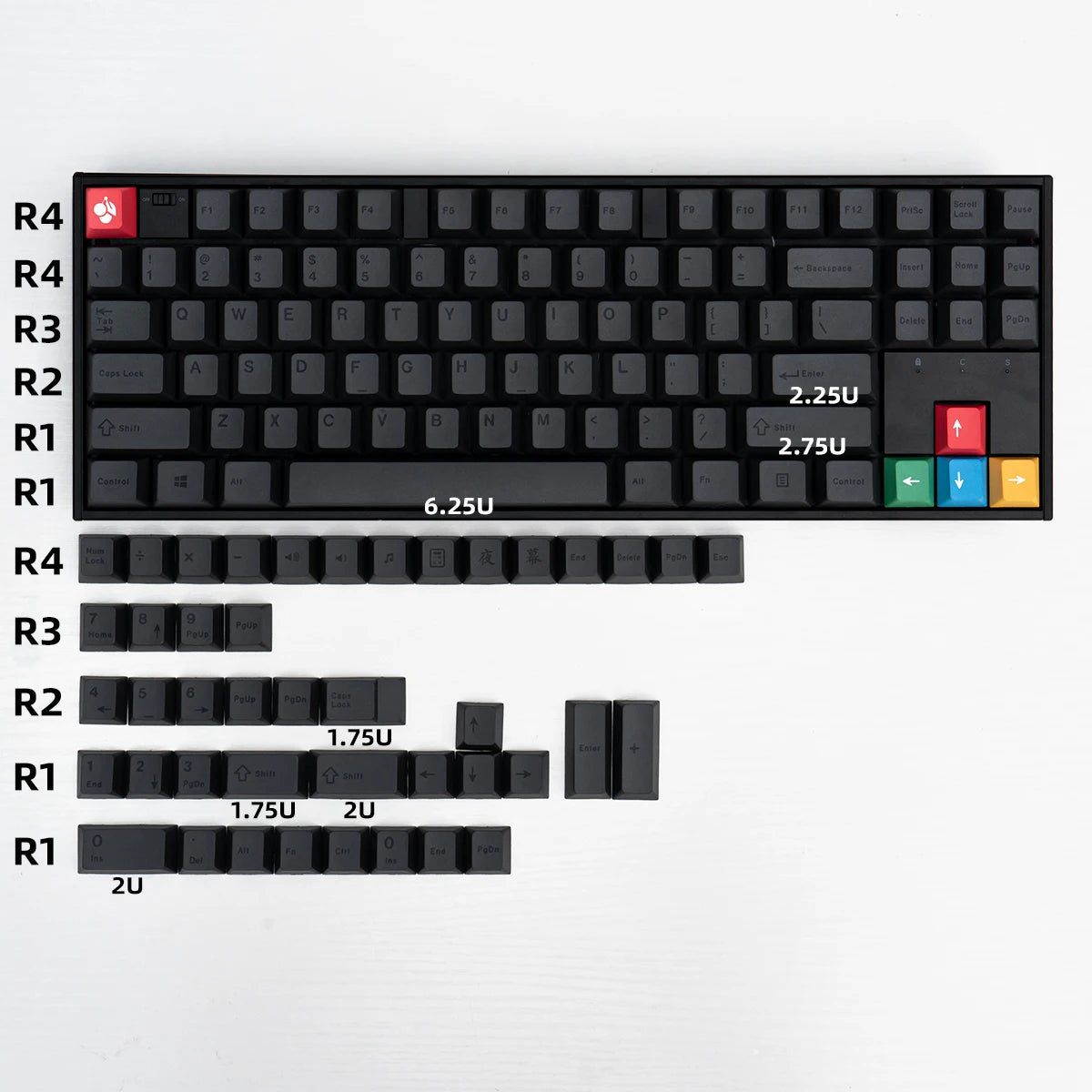 ZUIDID PBT Keycaps Zwart