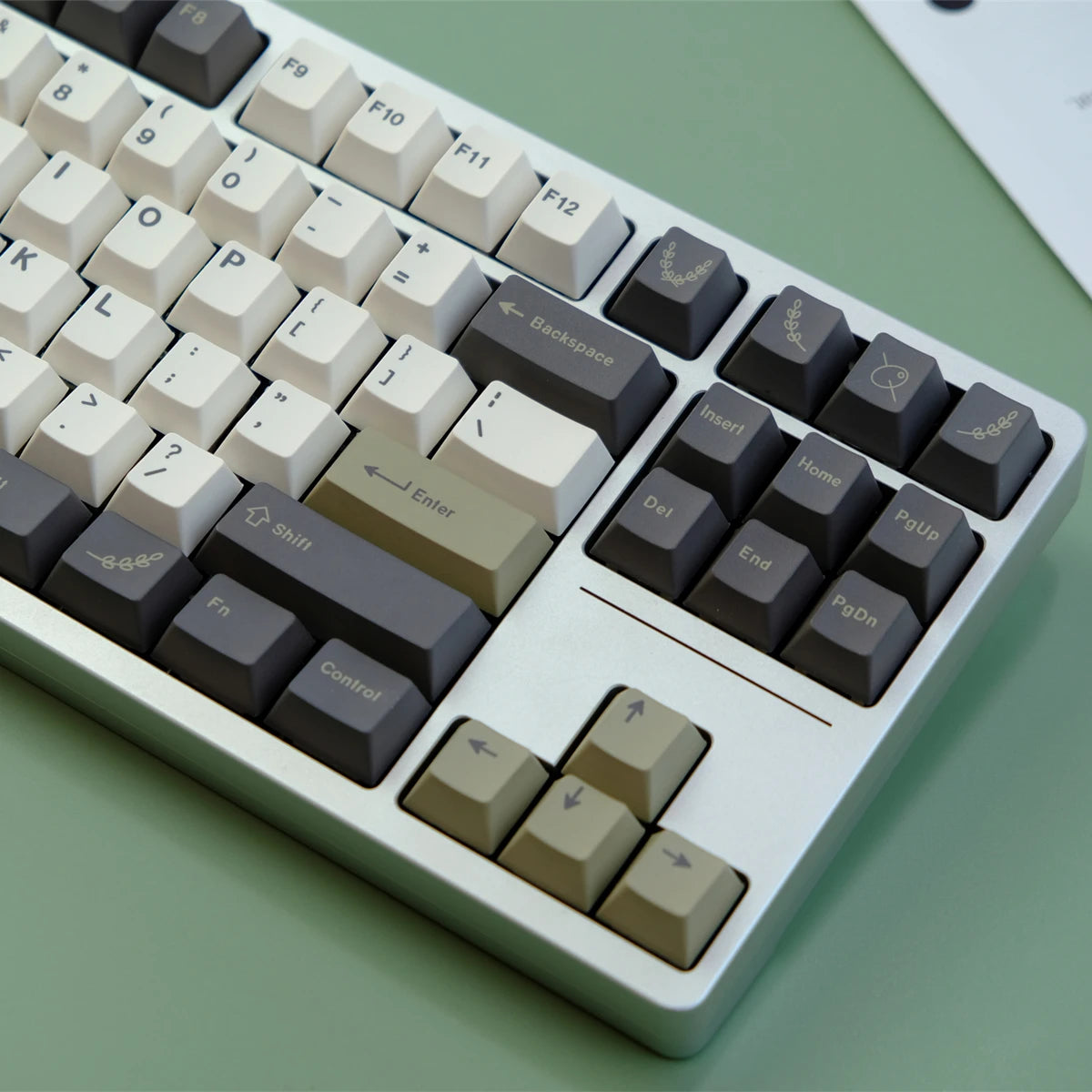 129 toetsen keycap set olijfgroen