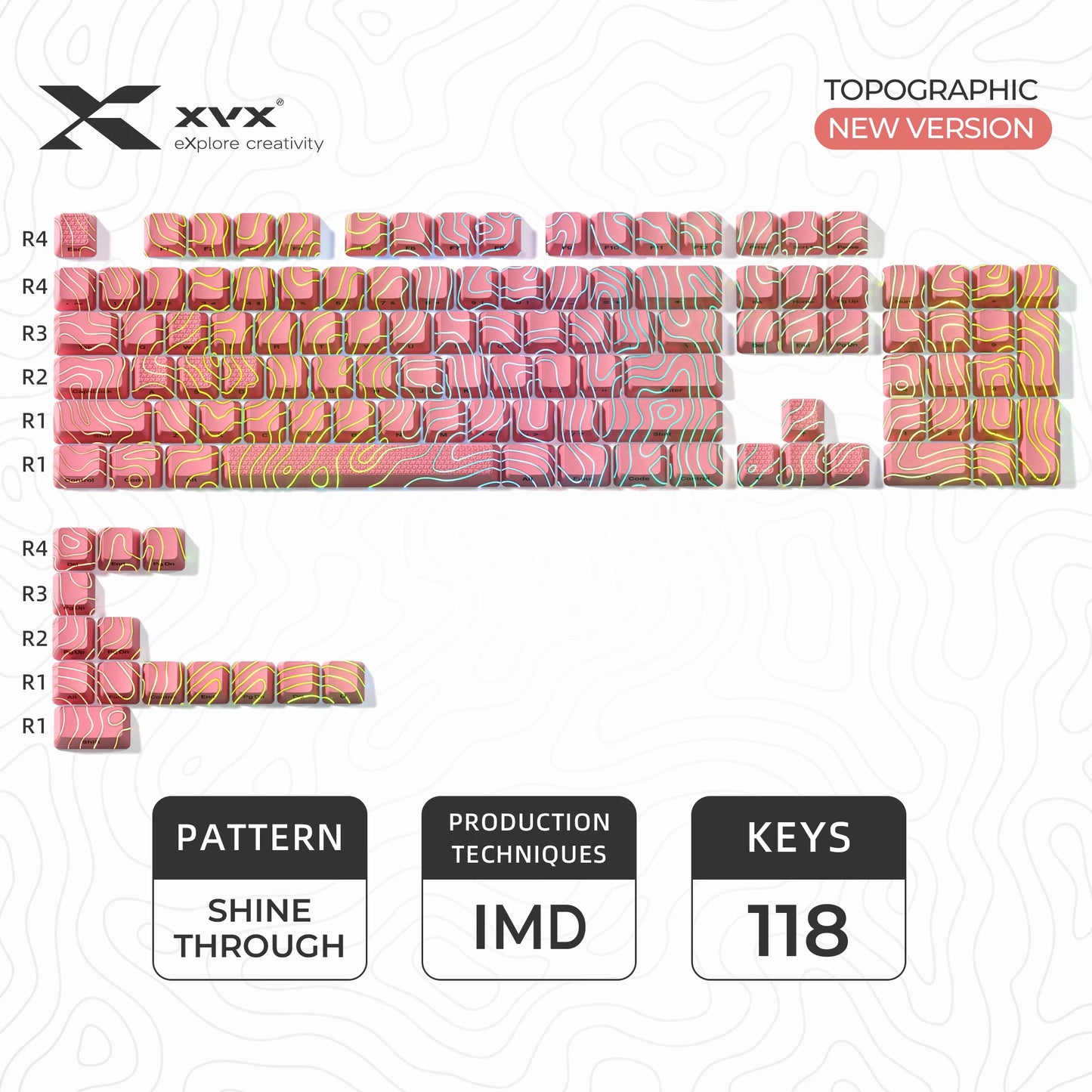 Womier XVX Topographic Keycap Set