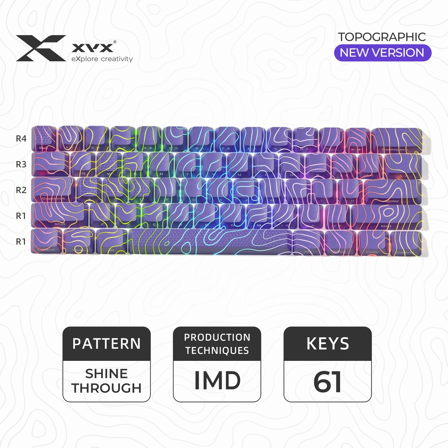 Womier XVX Topographic Keycap Set