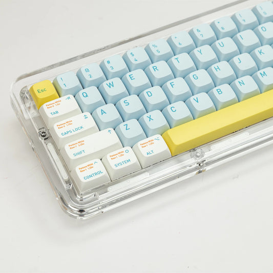 135 toetsen blauw/geel keycap set