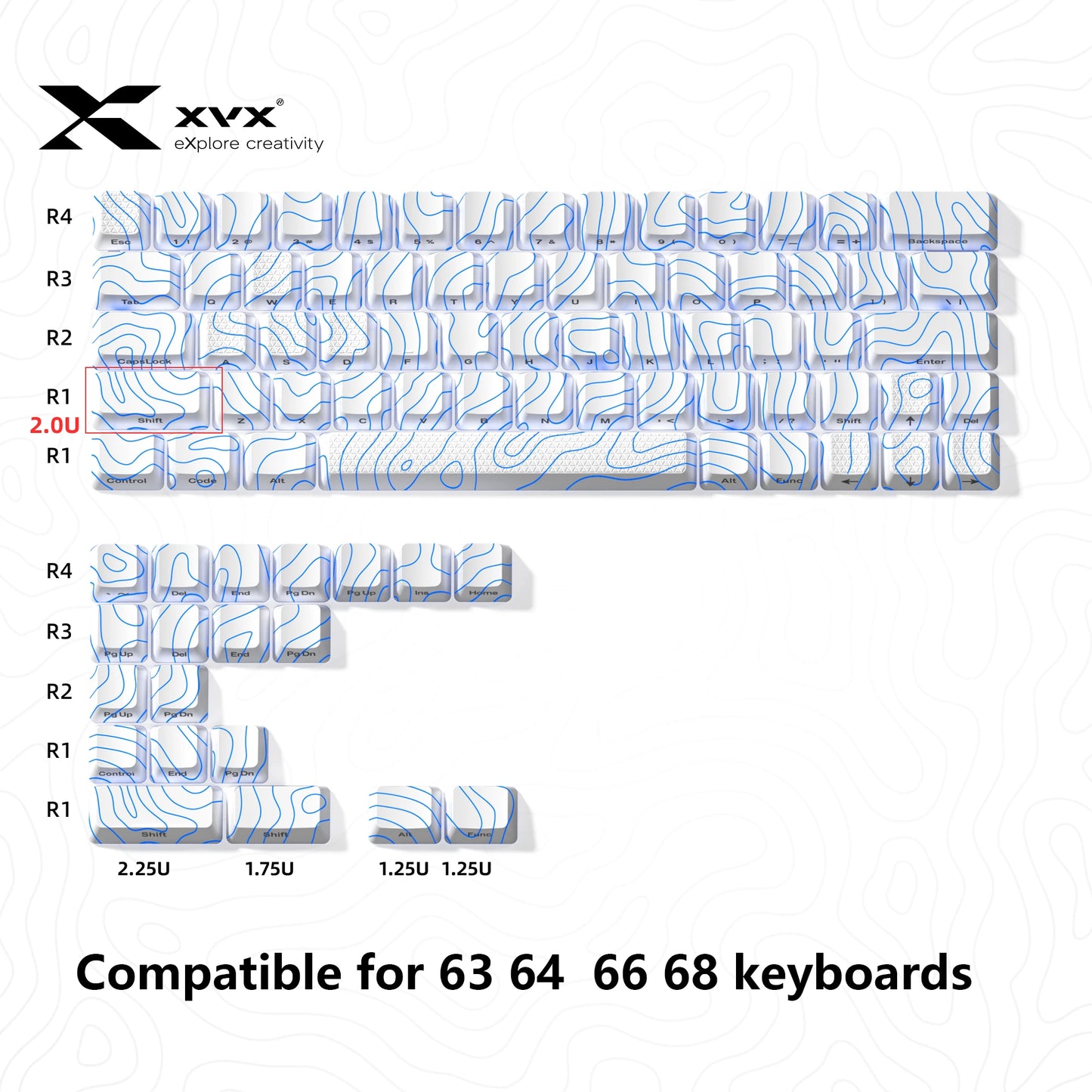 Womier XVX Topographic Keycap Set