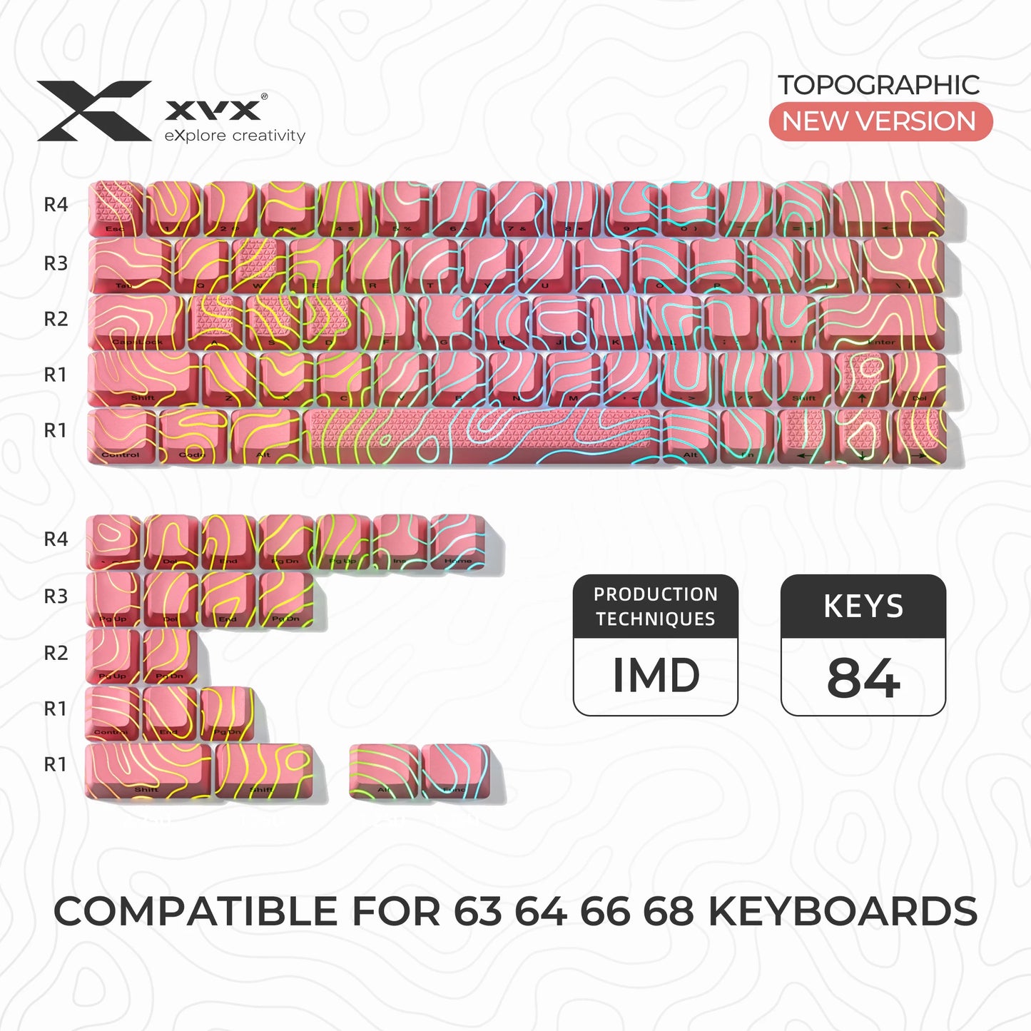 Womier XVX Topographic Keycap Set