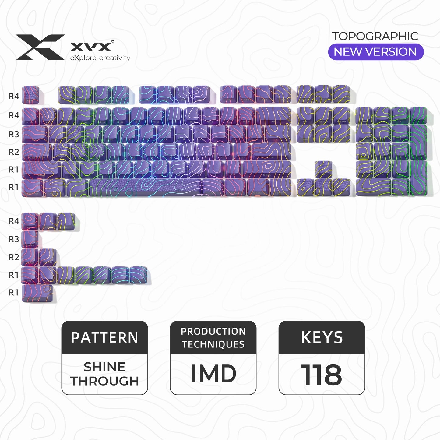 Womier XVX Topographic Keycap Set