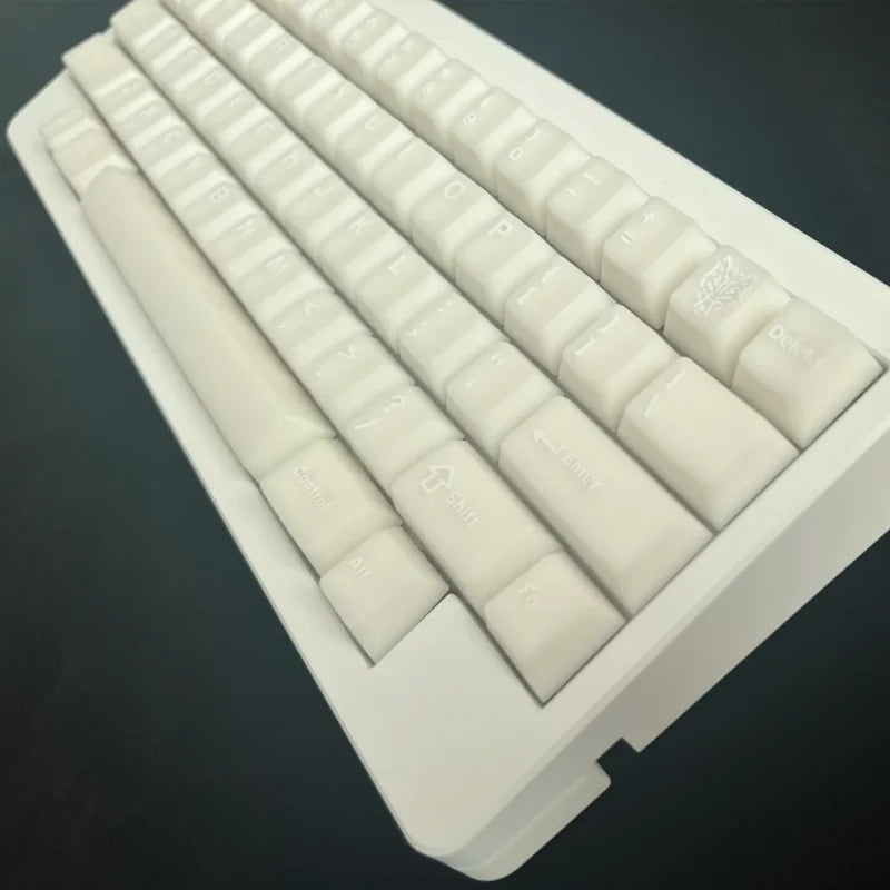 114 Keys white Ice Translucent Double shot cherry profile