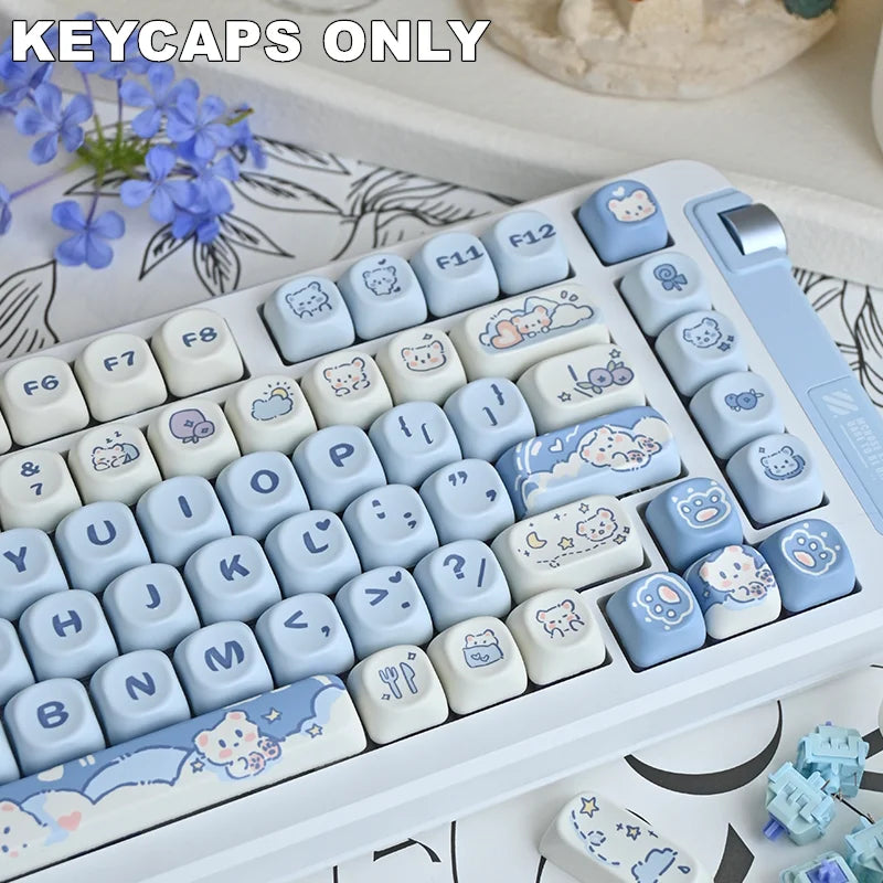 Ice Cream Puppy Keycaps Set