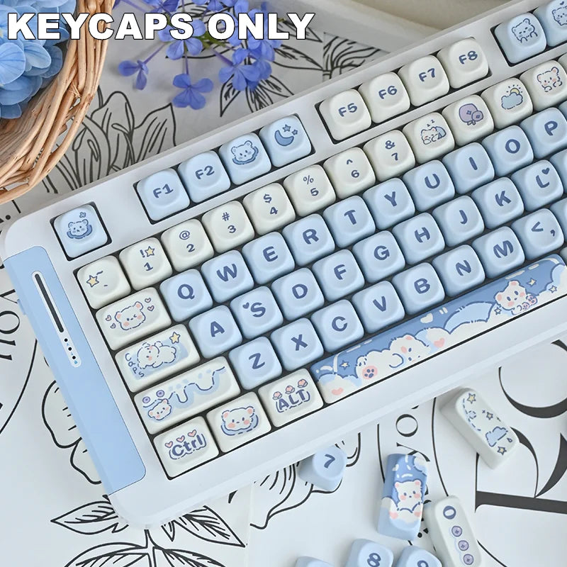 Ice Cream Puppy Keycaps Set