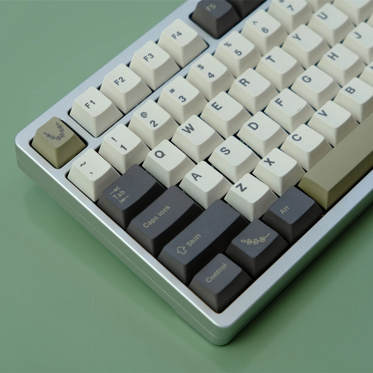 129 toetsen keycap set olijfgroen