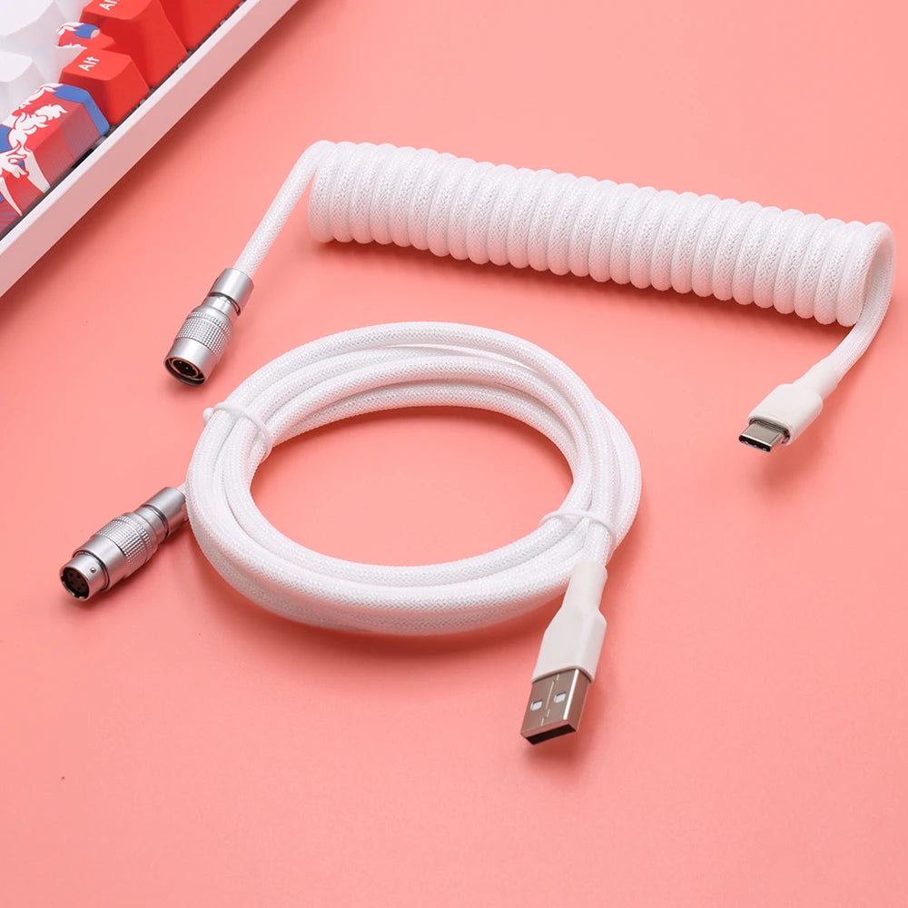 Coiled cable Usb C verschillende kleuren