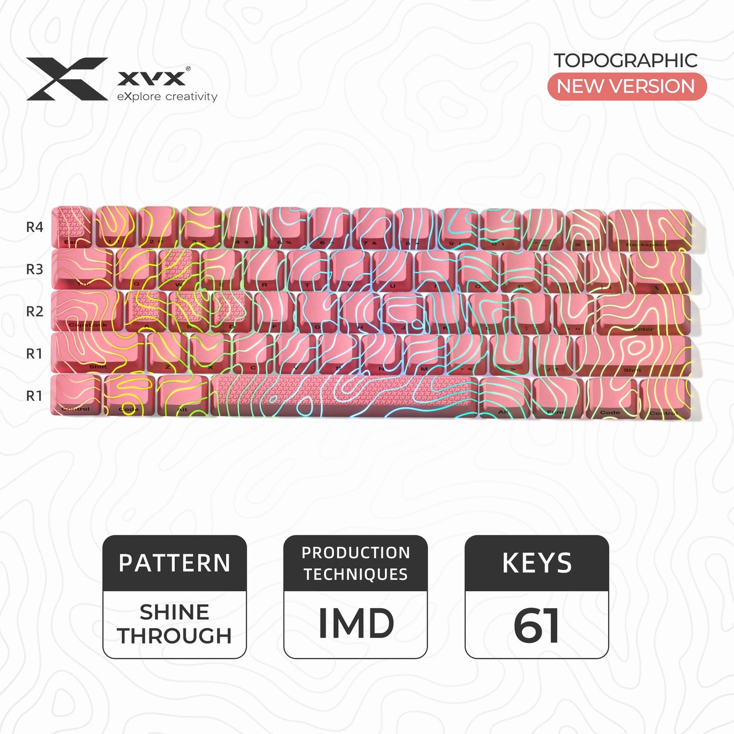 Womier XVX Topographic Keycap Set