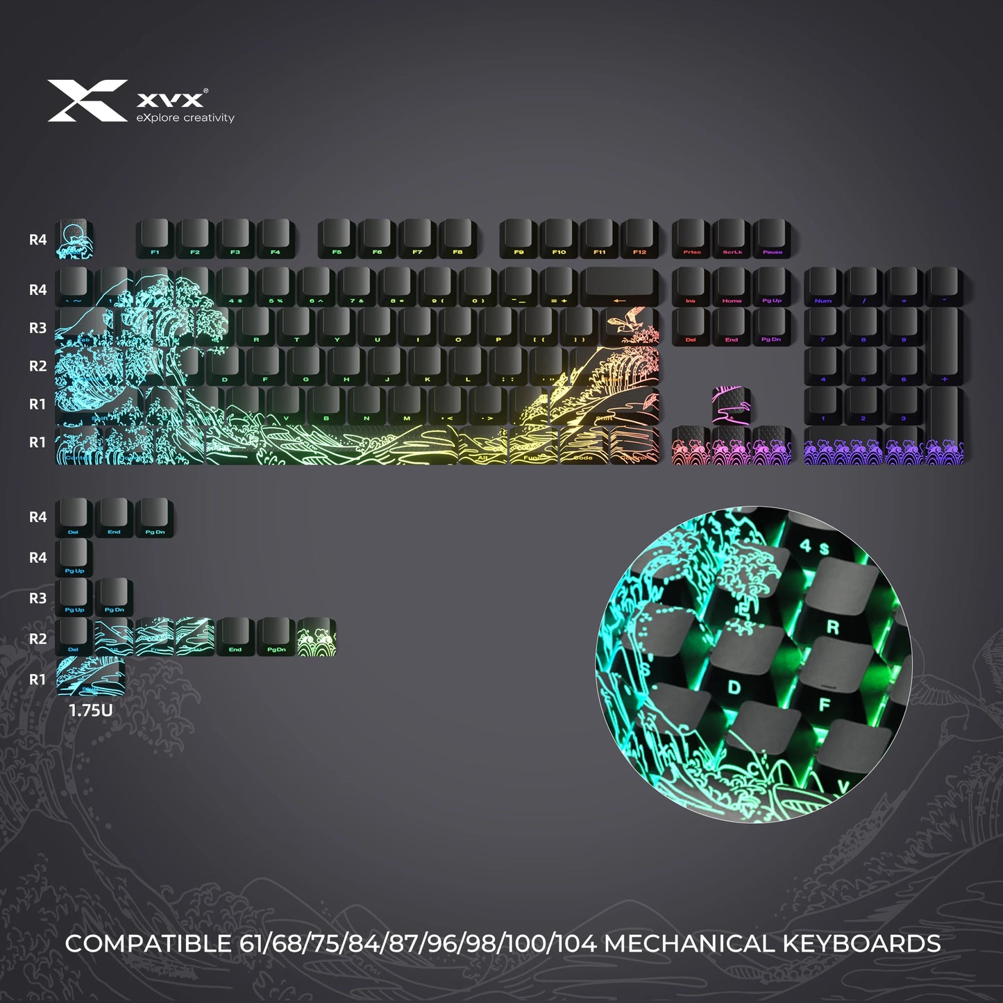 Womier XVX Topographic Keycap Set